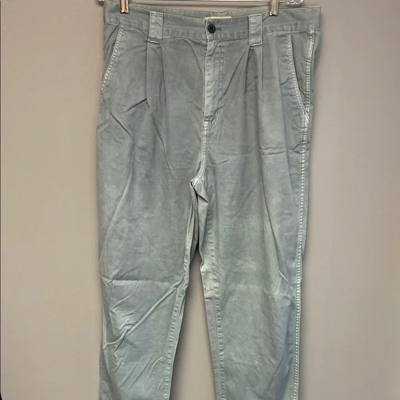 Madewell Gray Straight Leg Corduroy Pants Relaxed Fit - Picture 1 of 8